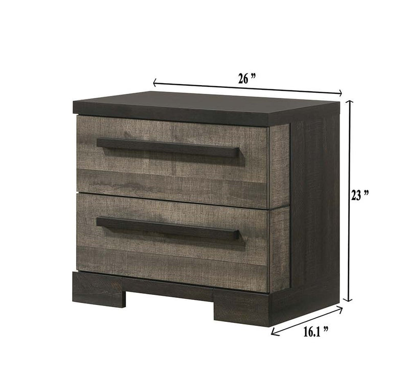 Crown Mark Remington Chalk Ebony Night Stand