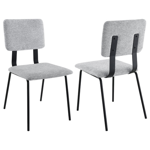 2 Coaster Furniture Calla Grey Fabric Dining Side Chairs