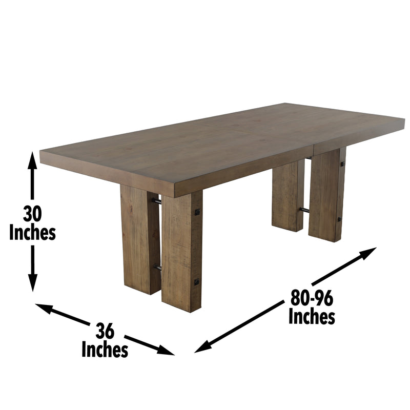 Steve Silver Atmore Black Brown 7pc Dining Set