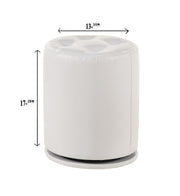 Crown Mark Morgan White Round Swivel Stool