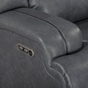 New Classic Furniture Titan Gray Sofa with Power Headrest Footrest