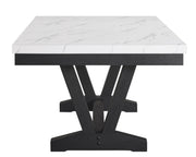 Crown Mark Vance Faux Marble Dining Table