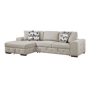 Home Elegance Raife Gray 2pc Sectional with Left Chaise
