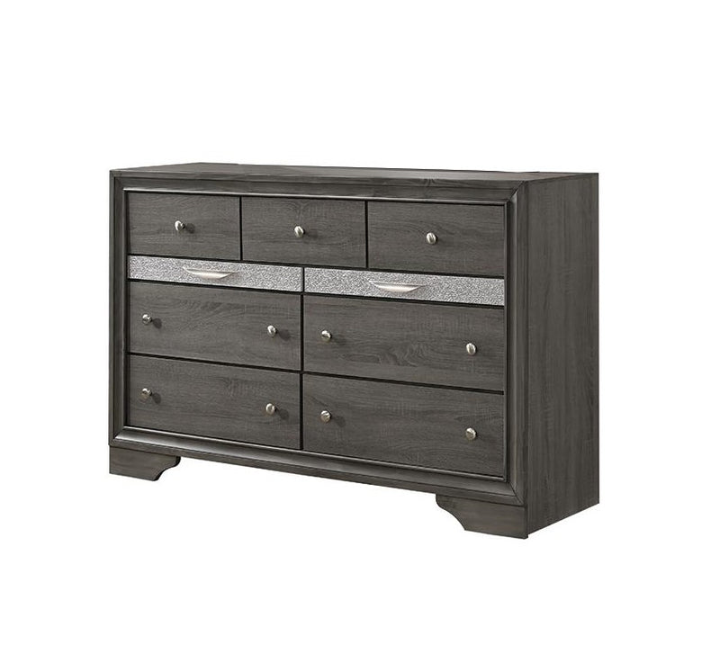 Galaxy Home Matrix Gray Wood Dresser