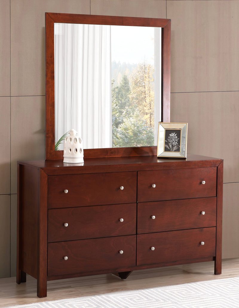 Glory Furniture Burlington Cherry Dresser and Mirror