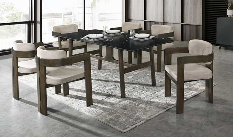 Acme Furniture Destin Light Gray Walnut 7pc Dining Room Set