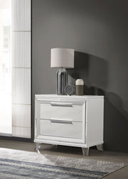 Coaster Furniture Marmore White Nightstand