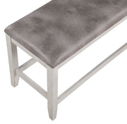 New Classic Furniture Richland White Brown Counter Height Bench