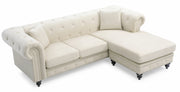 Glory Furniture Nola Black Velvet Reversible Sectional