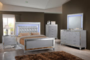 New Classic Furniture Valentino Silver Dresser and Mirror