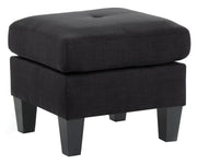 Glory Furniture Newbury Black Fabric Ottoman