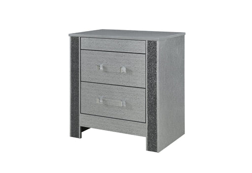 Global Furniture Logan Silver Nightstand