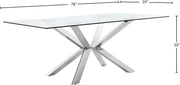 Meridian Furniture Juno Chrome Dining Table