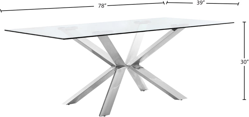 Meridian Furniture Juno Chrome Dining Table
