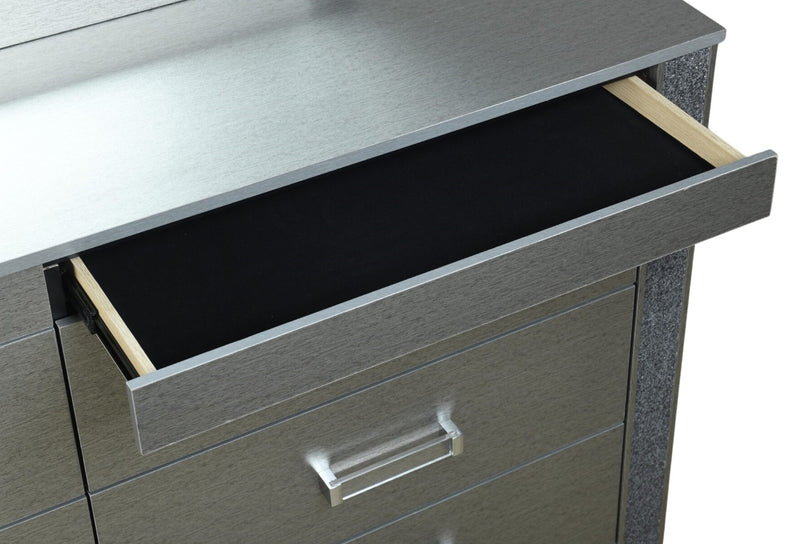 Global Furniture Logan Silver Nightstand