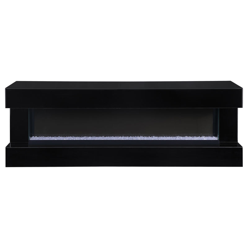 Coaster Furniture Vallerie Black 71 Inch TV Stand with Flame Box