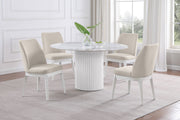 Coaster Furniture Acadia White 53 inch Dining Table