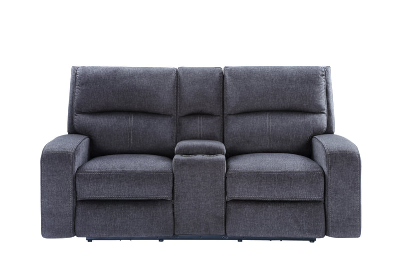Steve Silver Lovell Charcoal Power Console Loveseat