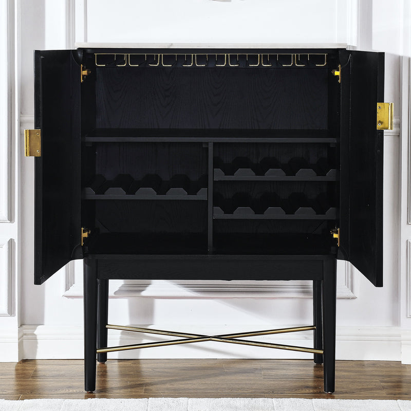 Steve Silver Vida Black WIne Cabinet