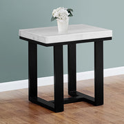 Steve Silver Lucca White Marble Top End Table