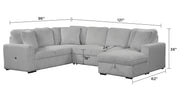 Galaxy Home Grande White Sectional