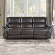 Steve Silver Alexandria Gray Leather Power Reclining Sofa