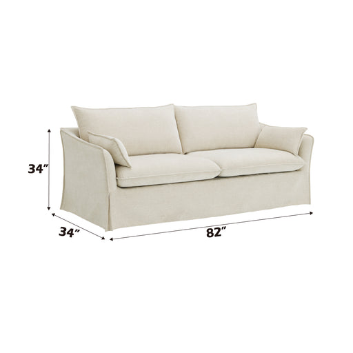 Acme Furniture Shane Beige Sofa with 2 Pillows