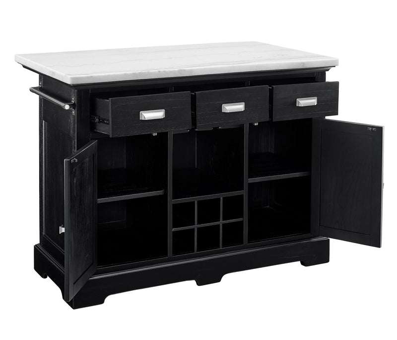 Steve Silver Aspen Ebony Kitchen Island