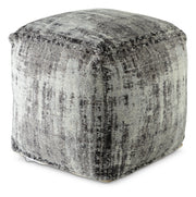 Steve Silver Hazel Gray Square Pouf