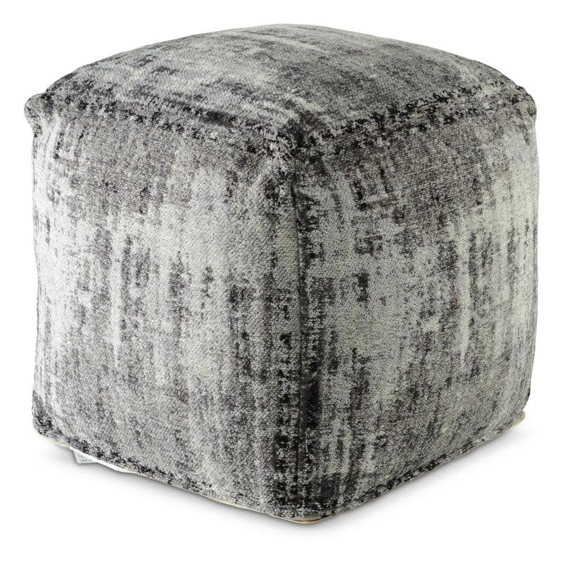 Steve Silver Hazel Gray Square Pouf