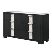 Crown Mark Rangley Black Dresser and Mirror