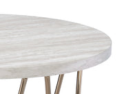 Steve Silver Rowyn Gray Faux Marble Top End Table