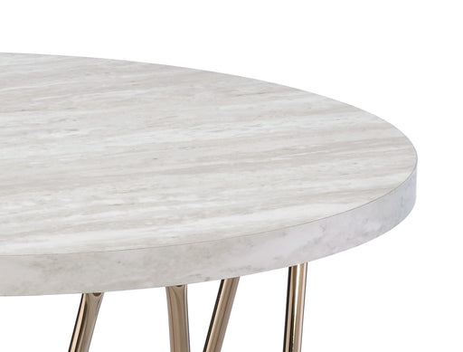 Steve Silver Rowyn Gray Faux Marble Top End Table