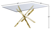 Meridian Furniture Xander Gold Dining Table