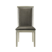 2 New Classic Furniture Lumina Silver Gray Dining Chairs