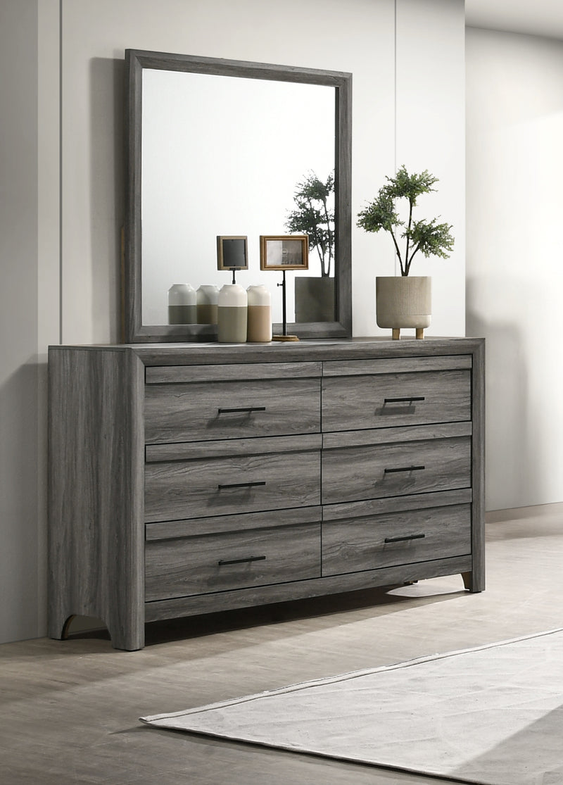 Galaxy Home Denver Gray Dresser and Mirror