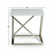 Steve Silver Zurich White End Table