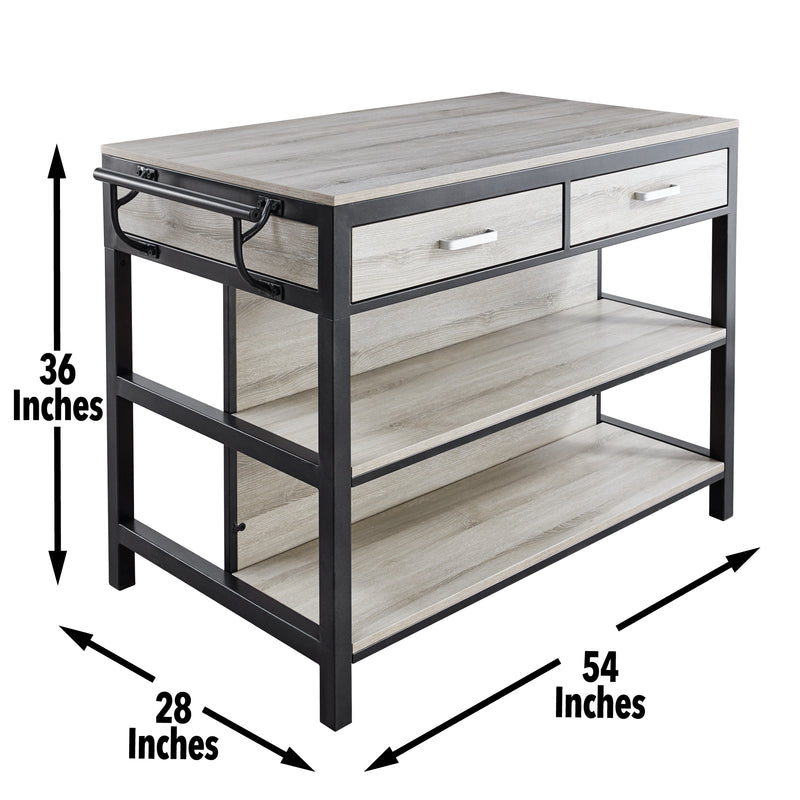 Steve Silver Carson Driftwood Counter Kitchen Table