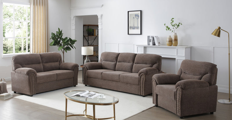 Glory Furniture Hamilton Brown 3pc Living Room Set