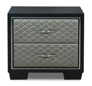 New Classic Furniture Luxor Black Silver Nightstand