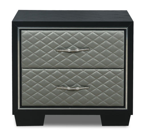 New Classic Furniture Luxor Black Silver Nightstand