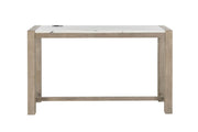 Global Furniture D1321 Natural White Console Sofa Table and 3 Stools