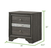 Galaxy Home Matrix Gray Wood Night Stand
