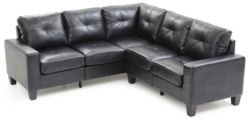 Glory Furniture Newbury Gray Faux Leather Sectional