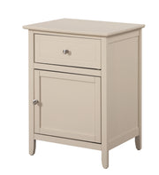 Glory Furniture Izzy Beige 1 Drawer 1 Door Nightstand