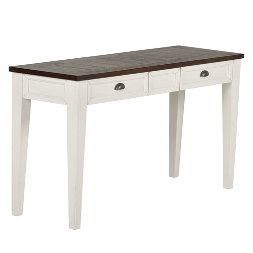 Steve Silver Cayla Dark Oak White Sofa Table