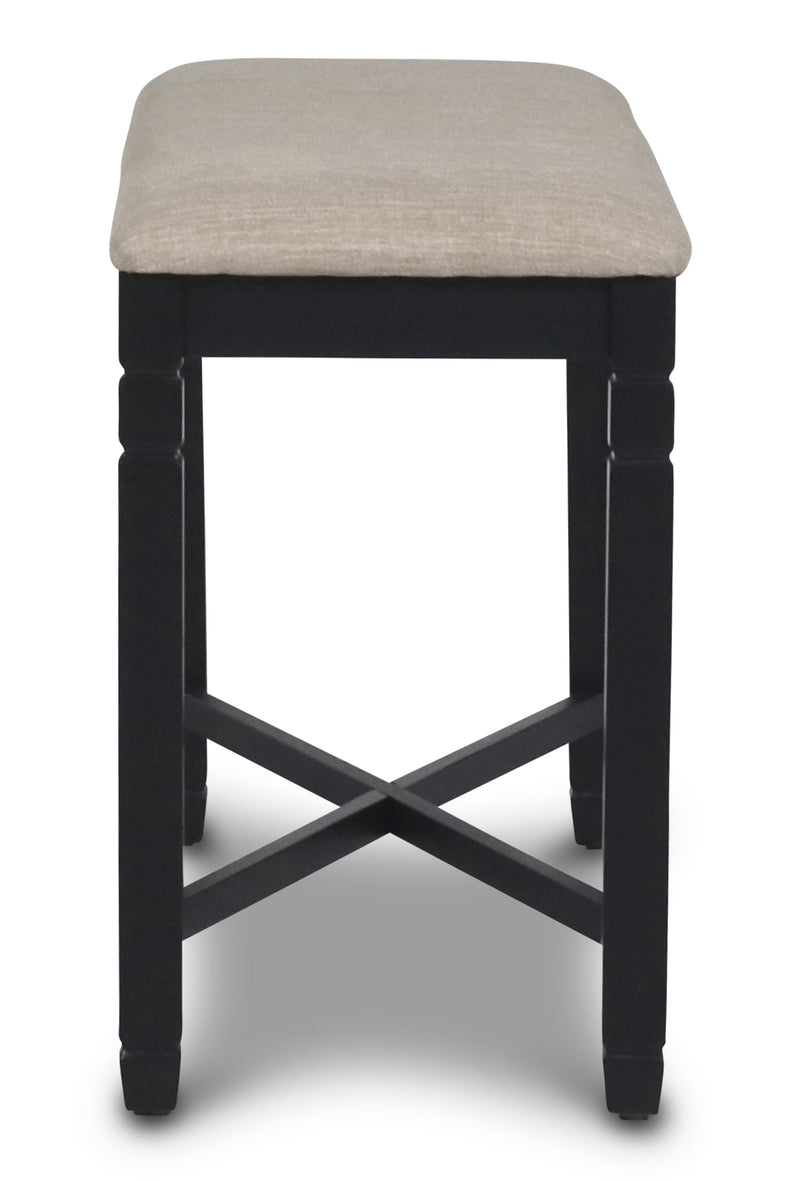 New Classic Furniture Prairie Point Black Counter Backless Bench