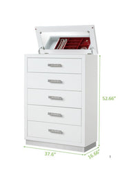 Galaxy Home Coco Milky White Drawer Chest