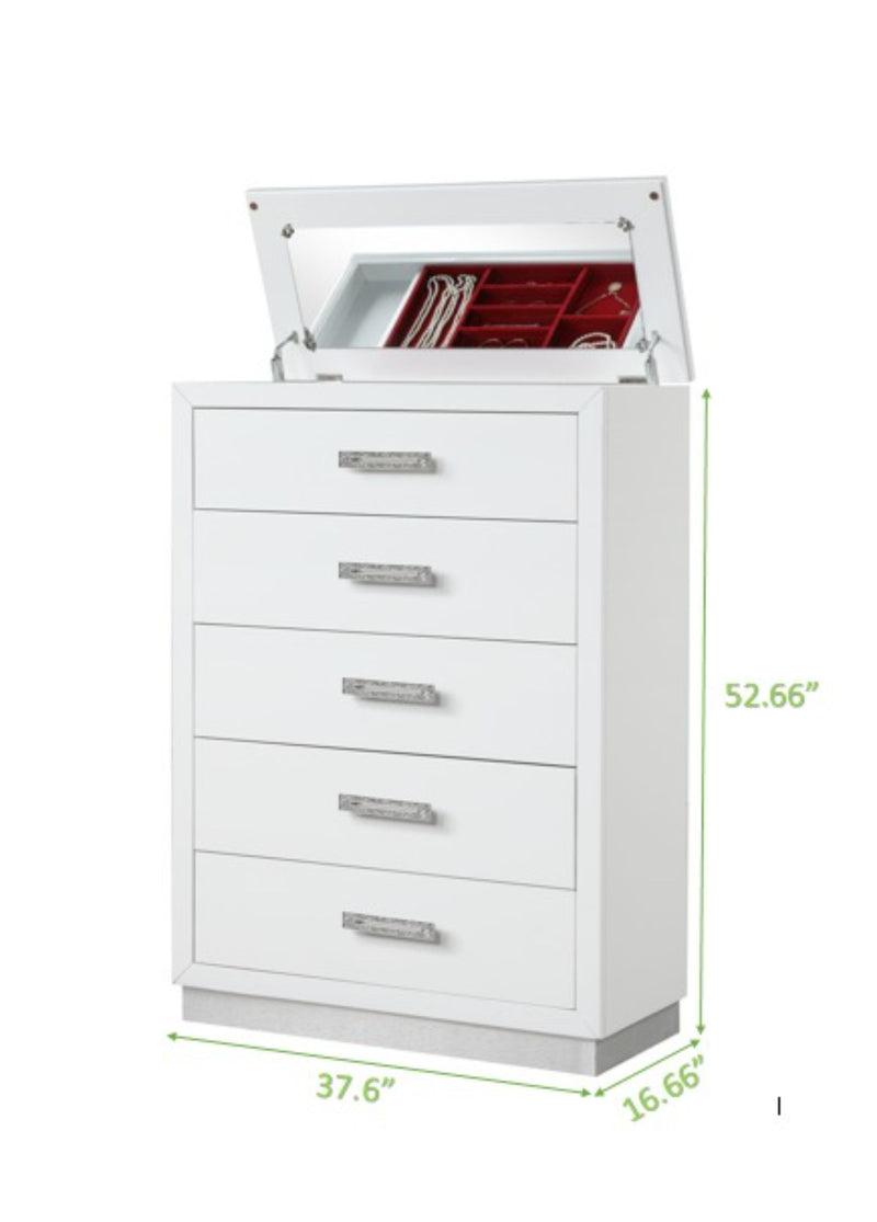 Galaxy Home Coco Milky White Drawer Chest