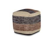 Steve Silver Jamal Square Handwoven Woolen Pouf